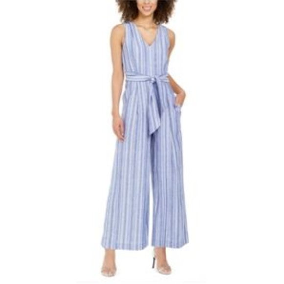 Calvin Klein Pants - NEW $150 Calvin  Klein linen dress pant jumpsuit